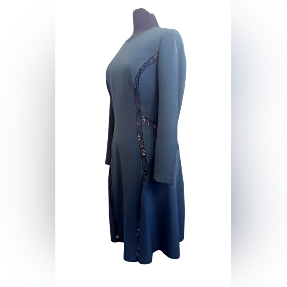 Teal Blue Anne Klein Midi Dress Size 10 - Picture 4 of 5